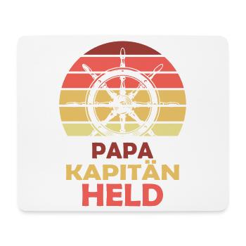 Papa Kapitän Held - Mousepad (Querformat) - Weiß - Vorne
