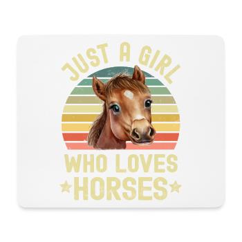 Horse Horses - Mouse Pad (horizontal) - white - Front
