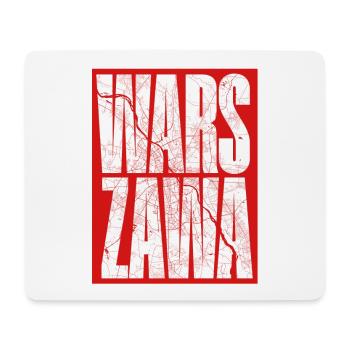 Warszawa Stadtkarte im Schriftzug-Design - Mousepad (Querformat) - Weiß - Vorne