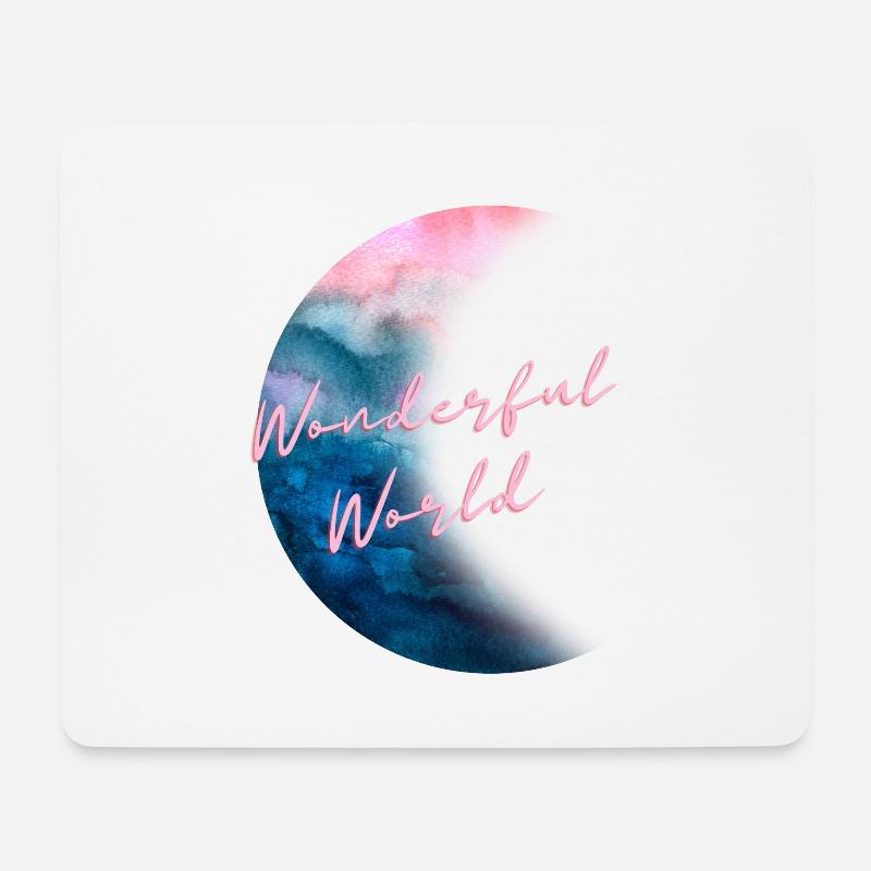 Wonderful world - Mousepad (Querformat) - Weiß