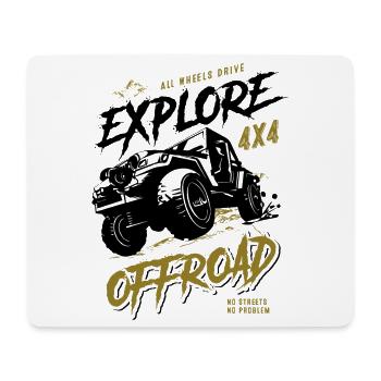 Offroad Adventure 4x4 - Véhicule tout-terrain - Tapis de souris (format paysage) - blanc - Devant
