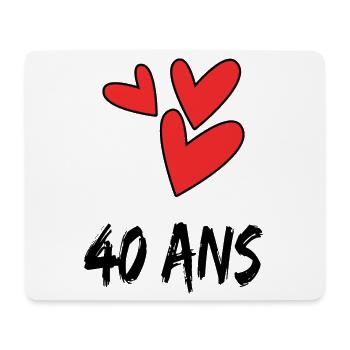 40. 40 ANS. 40e ANNIVERSAIRE. ANNIVERSAIRE 40 ANS. - Tapis de souris (format paysage) - blanc - Devant