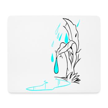 Tropfenillustration - Mousepad (Querformat) - Weiß - Vorne