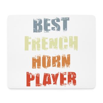 Best French Horn Player - Mouse Pad (horizontal) - white - Front