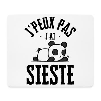 Je peux pas j ai sieste - Tapis de souris (format paysage) - blanc - Devant