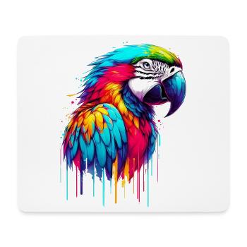 Papagei - Mousepad (Querformat) - Weiß - Vorne