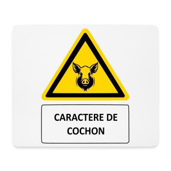 Pig character - Mouse Pad (horizontal) - white - Front