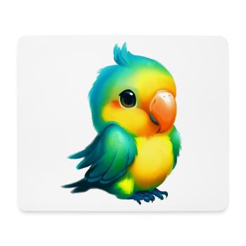 Papagei - Mousepad (Querformat) - Weiß - Vorne