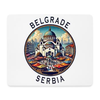 Belgrad Serbien Beograd Design - Mousepad (Querformat) - Weiß - Vorne