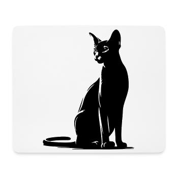 Chat abyssin - Tapis de souris (format paysage) - blanc - Devant