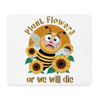 Bienen Retten - Mousepad (Querformat) - Weiß - Vorne