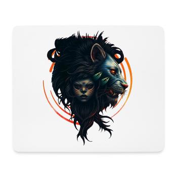 La symbiose de la force et de la grâce - Tapis de souris (format paysage) - blanc - Devant