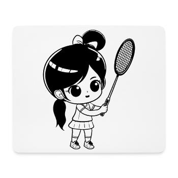 Badminton Girls - Mouse Pad (horizontal) - white - Front