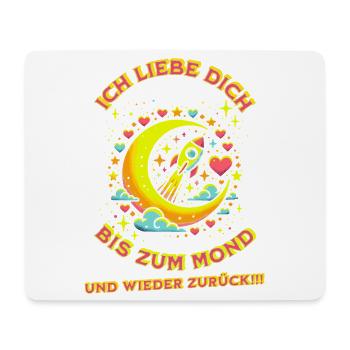 Ich liebe dich bis zum Mond - Mousepad (Querformat) - Weiß - Vorne
