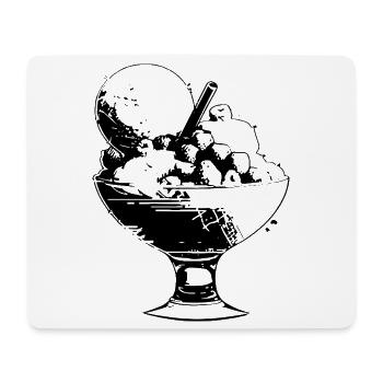 Sundae - Tapis de souris (format paysage) - blanc - Devant