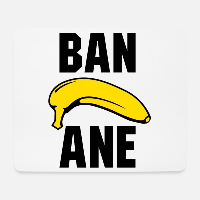 Banane - Mousepad (Querformat) - Weiß