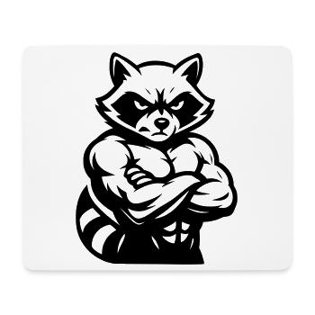 Raccoon - Mousepad (Querformat) - Weiß - Vorne