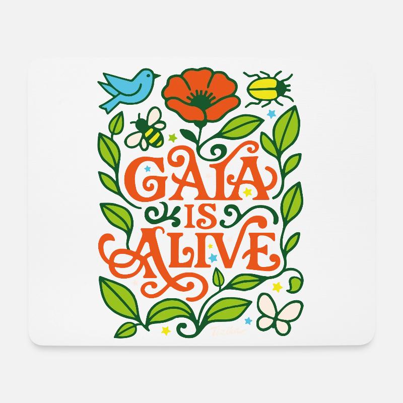 Gaia is alive - Tapis de souris (format paysage) - blanc