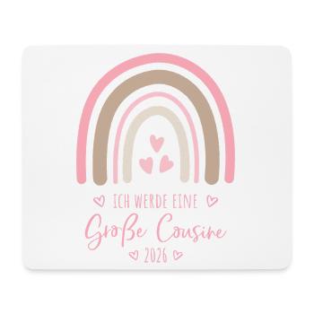 Große Cousine 2026 Regenbogen - Mousepad (Querformat) - Weiß - Vorne