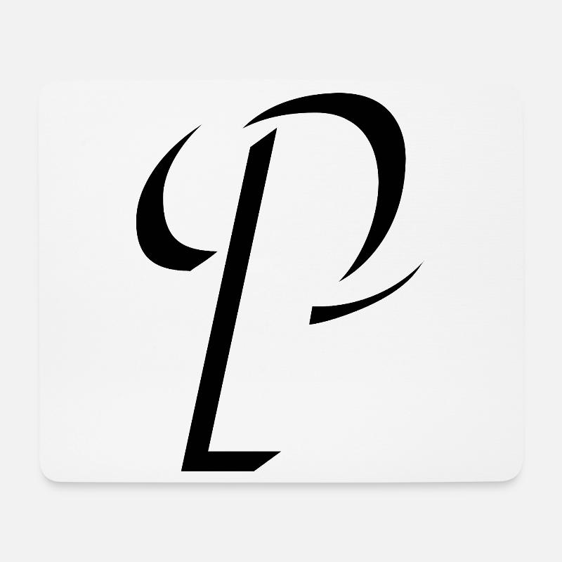Letter P, Name, der Buchstabe P - Mousepad (Querformat) - Weiß