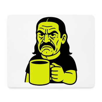 Homme de café en colère - Tapis de souris (format paysage) - blanc - Devant