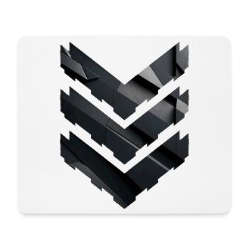 Abstract Black Geometric Pattern - Mouse Pad (horizontal) - white - Front