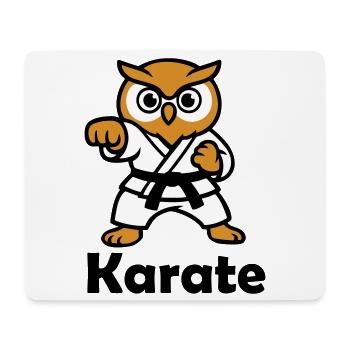 Karate Owl - Mouse Pad (horizontal) - white - Front