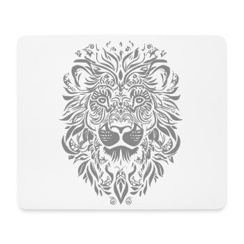 Löwe Mandala Gesicht Löwenkopf Floral - Mousepad (Querformat) - Weiß - Vorne