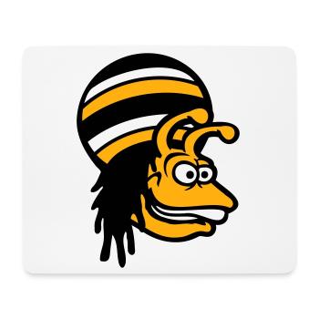 snail reggae music rasta hair hat Jamaica - Mouse Pad (horizontal) - white - Front