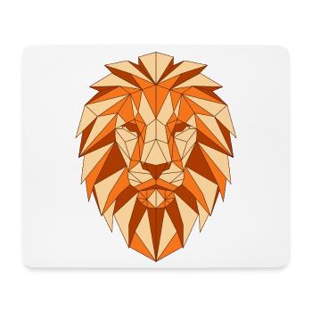 Geometric lion head - Mouse Pad (horizontal) - white - Front