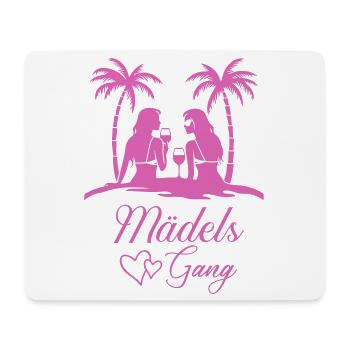 filles gang plage illustration - Tapis de souris (format paysage) - blanc - Devant