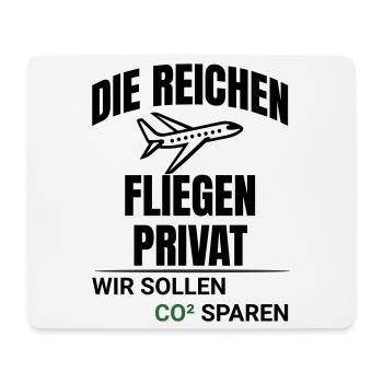 Abstraktes CO2 Klimaschutz Design - Mousepad (Querformat) - Weiß - Vorne
