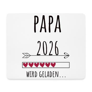 Werdender Papa 2026 Geschenk Schwangerschaft - Mousepad (Querformat) - Weiß - Vorne