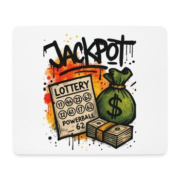 Graffiti Kunst Jackpot Lotterie - Mousepad (Querformat) - Weiß - Vorne