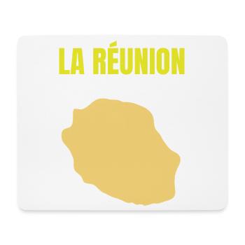 Reunion Island Golden Map T-shirt - Mouse Pad (horizontal) - white - Front