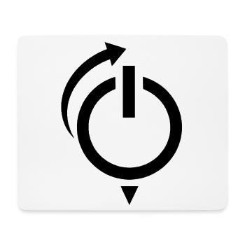 Netzschalter Neustart-Logo - Mousepad (Querformat) - Weiß - Vorne