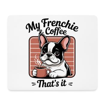 Frenchie Französische Bulldogge Cartoon - Mousepad (Querformat) - Weiß - Vorne