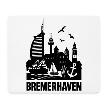 Bremerhaven Silhouette Skyline - Mousepad (Querformat) - Weiß - Vorne