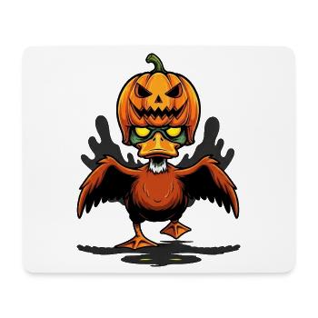 Funny Halloween Duck Costume Monster Zombie Pumpkin - Mouse Pad (horizontal) - white - Front