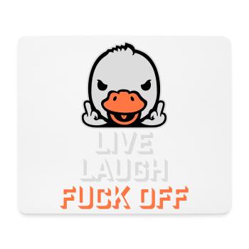 Goose Live Laugh Duck Off Sunglasses Middle Finger - Mouse Pad (horizontal) - white - Front