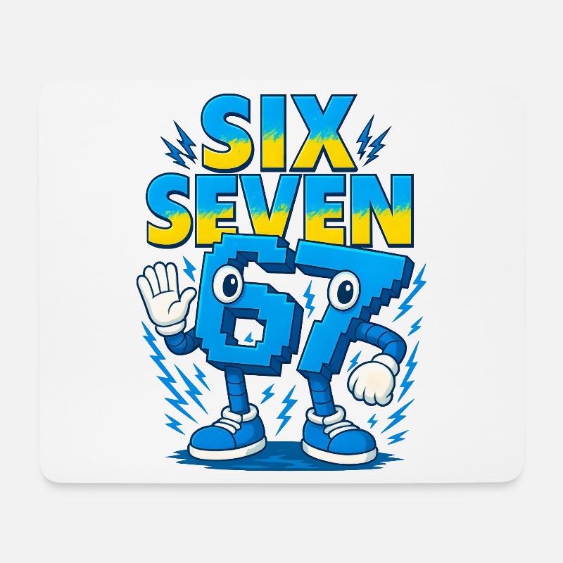 67 Six Seven 6-7 - Mousepad (Querformat) - Weiß