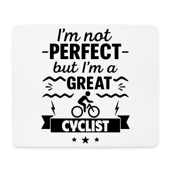Pas parfait, mais un grand cycliste - Tapis de souris (format paysage) - blanc - Devant