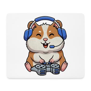 Hamsters while gaming - Mouse Pad (horizontal) - white - Front