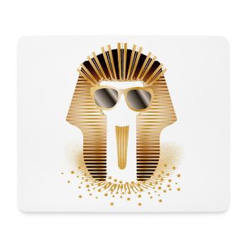 Cool Pharaoh with Sunglasses – Funny Motif - Mouse Pad (horizontal) - white - Front