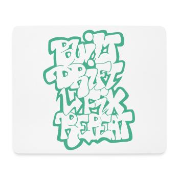 Built Drift Fix Repeat 04 - Mousepad (Querformat) - Weiß - Vorne
