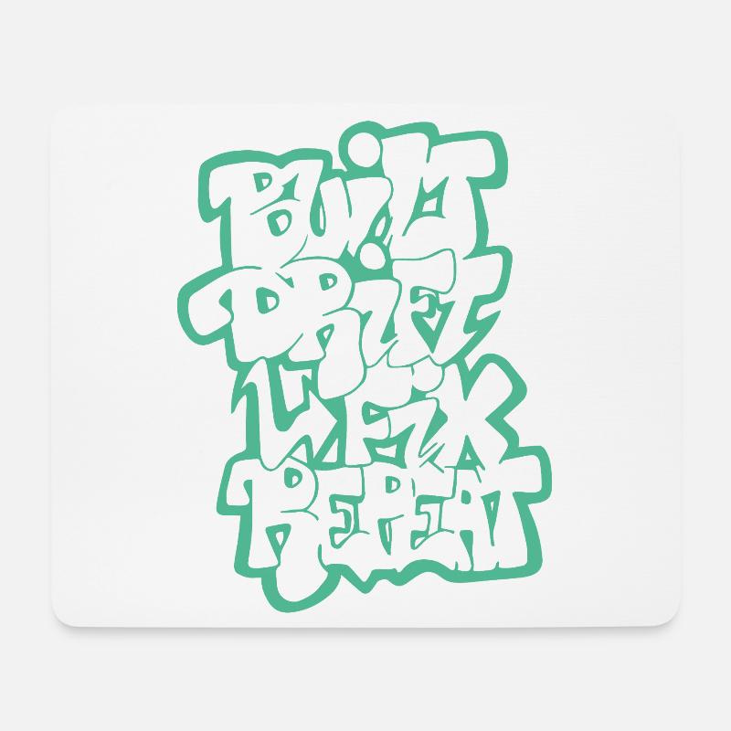 Built Drift Fix Repeat 04 - Mousepad (Querformat) - Weiß