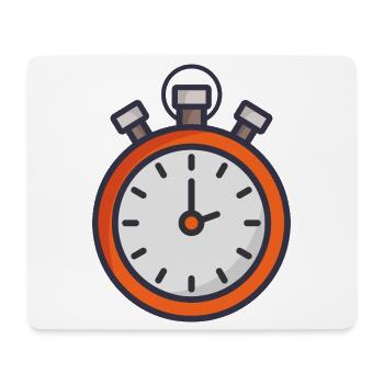 Stoppuhr - Mousepad (Querformat) - Weiß - Vorne