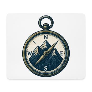 Compass Mountain Trek Azimut Wandergeschenk - Mousepad (Querformat) - Weiß - Vorne
