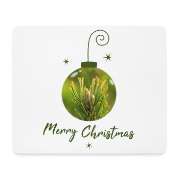 Sapin dans la boule de Noël, boule de branches de sapin - Tapis de souris (format paysage) - blanc - Devant