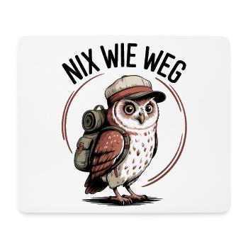 Nix Wie Weg Eulenabenteuer - Mousepad (Querformat) - Weiß - Vorne